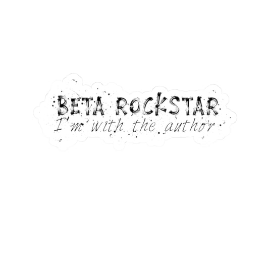 Beta Rockstar I'm With the Author Kiss-Cut Stickers