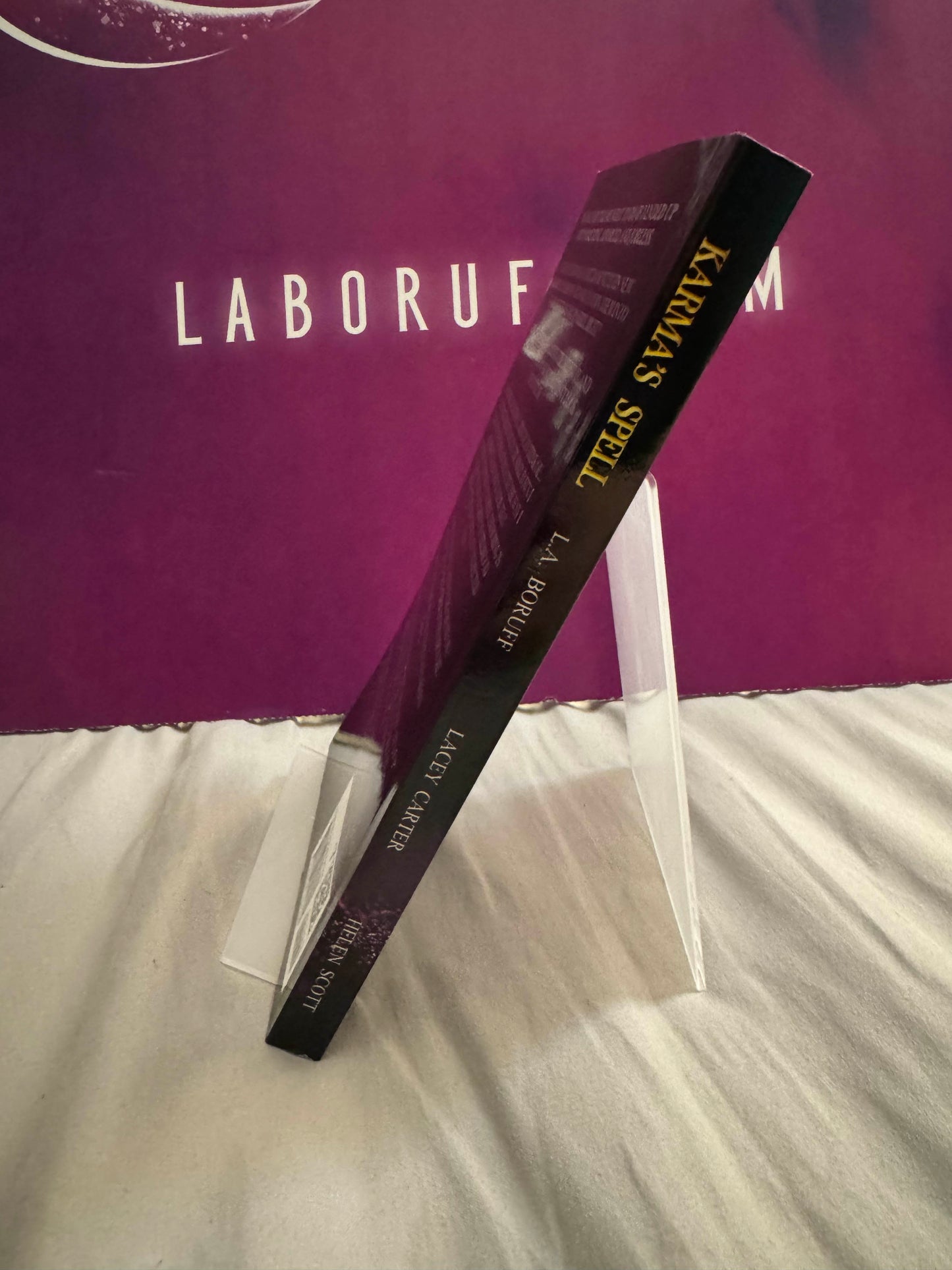 Karma's Spell: Magical Midlife in Mystic Hollow Book 1 Paperback Signed by L.A. Boruff with Swag