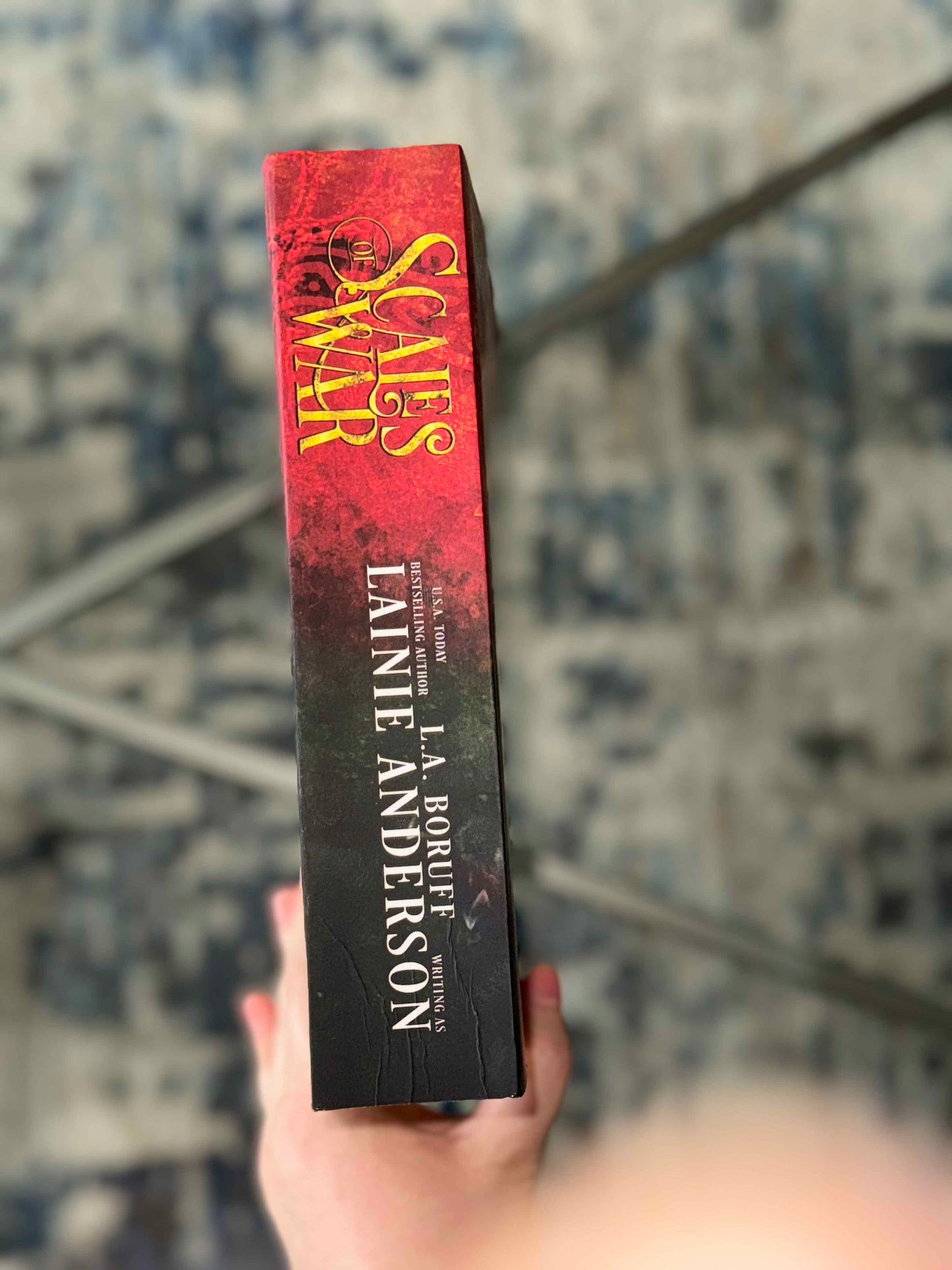 Scales of War omnibus paperback includes bloom in blood, dance in night, and surrender in dreams. SIGNED by L.A. Boruff with swag pack