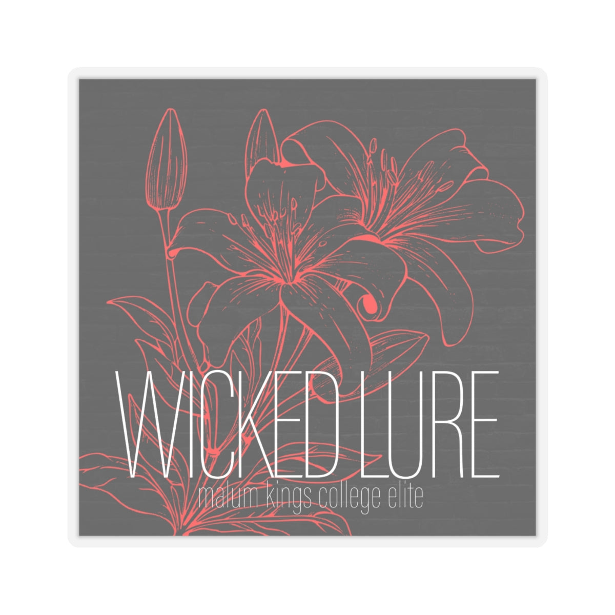 Wicked Lure Malum Kings College Elite Cora Masters Kiss-Cut Stickers