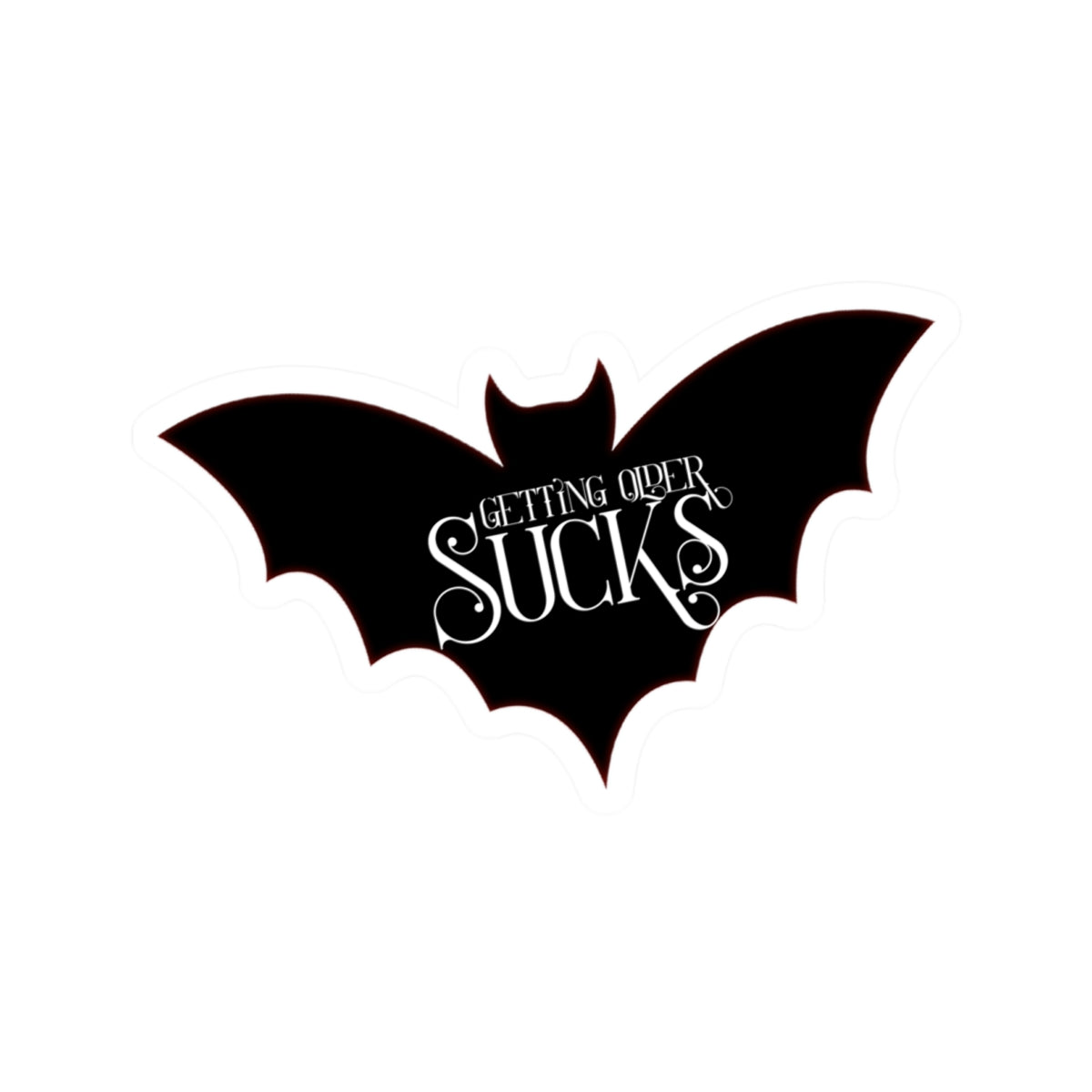 Get ting Older Sucks L.A. Boruff Lia Davis Fanged After Forty Kiss-Cut Stickers