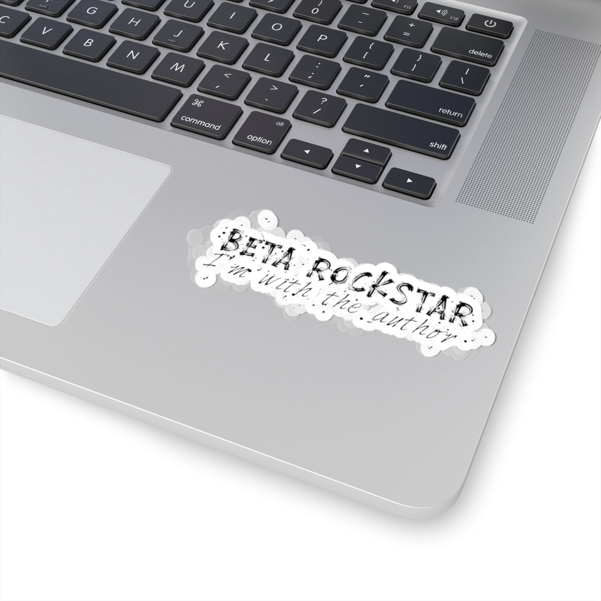 Beta Rockstar I'm With the Author Kiss-Cut Stickers