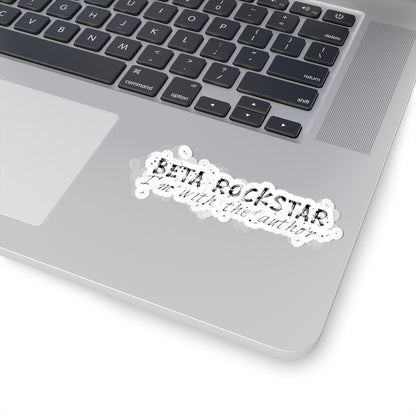 Beta Rockstar I'm With the Author Kiss-Cut Stickers