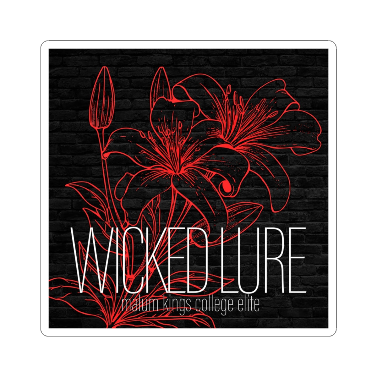 Wicked Lure Malum Kings College Elite Cora Masters Kiss-Cut Stickers