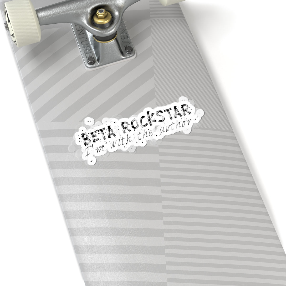 Beta Rockstar I'm With the Author Kiss-Cut Stickers