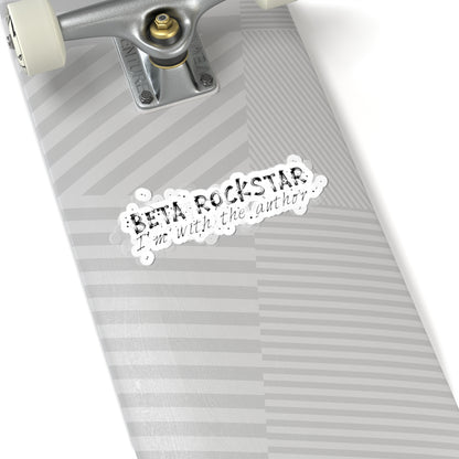 Beta Rockstar I'm With the Author Kiss-Cut Stickers
