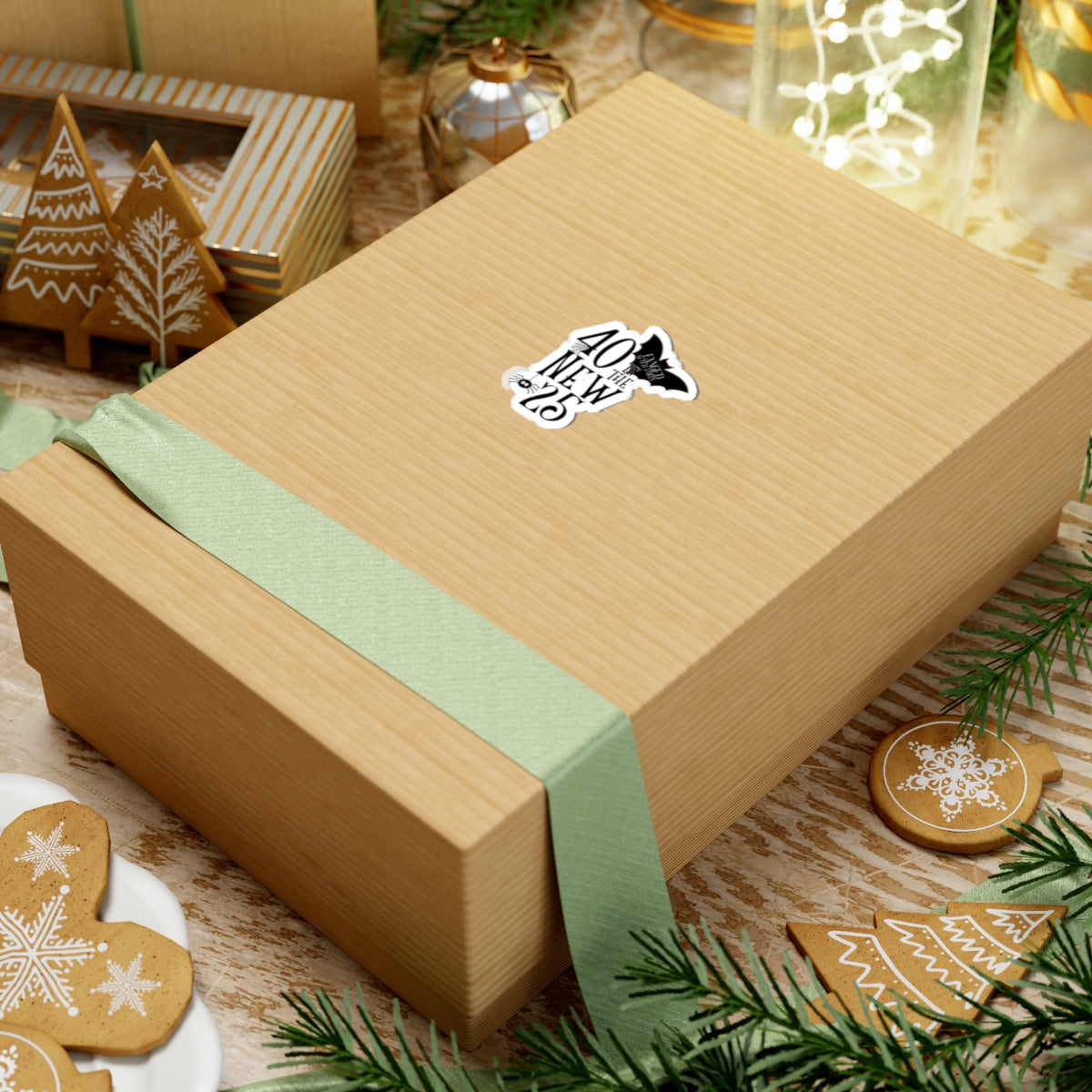 40 is the new 25 Fanged After Forty L.A. Boruff Lia Davis Kiss-Cut Stickers