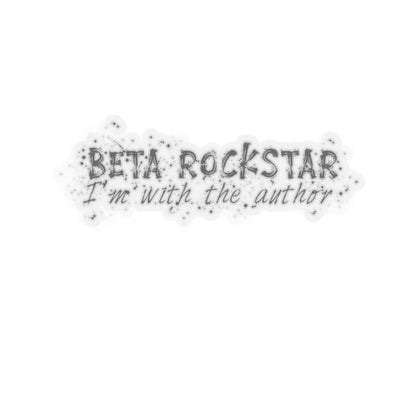 Beta Rockstar I'm With the Author Kiss-Cut Stickers
