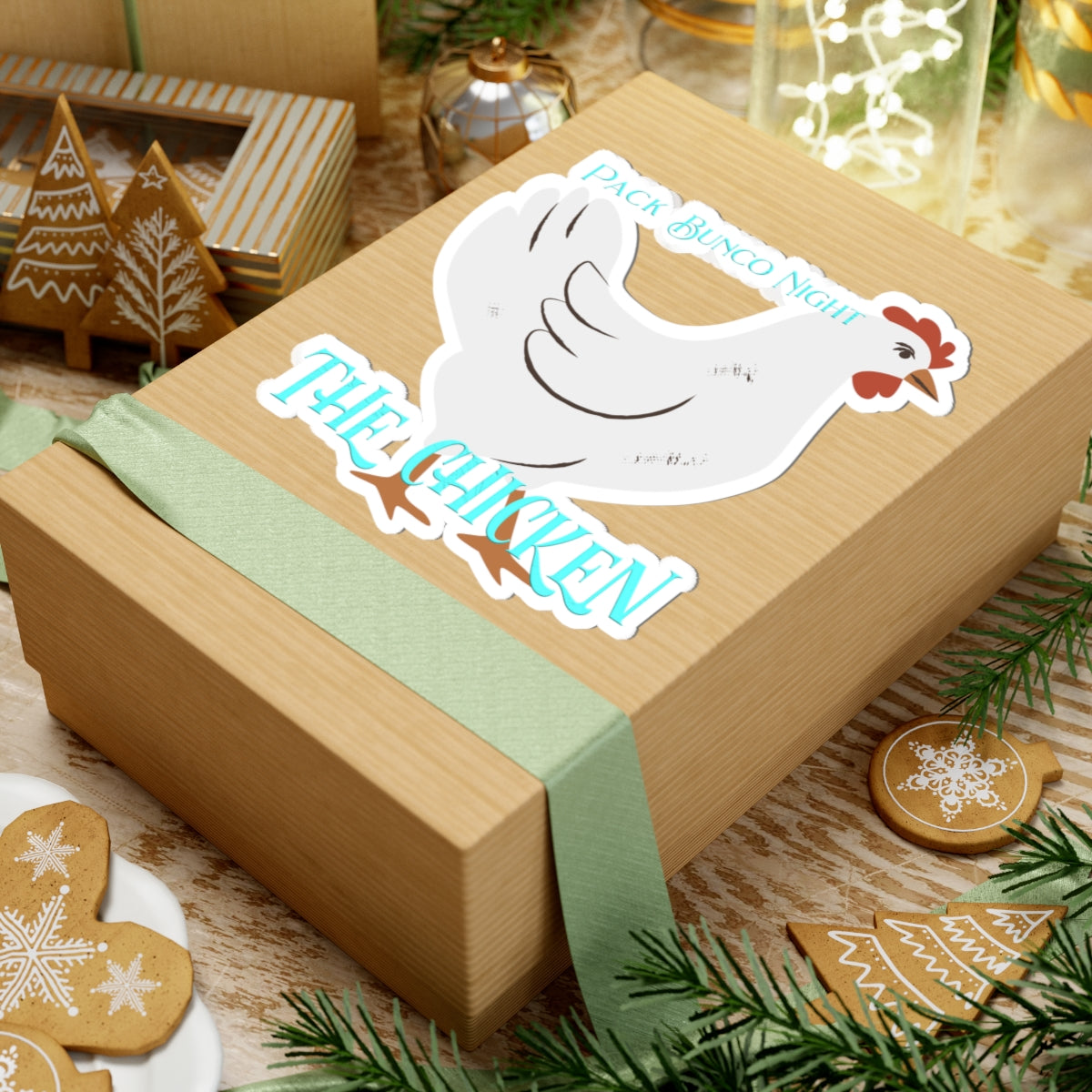 Pack Bunco Night Shifting Into Midlife The Chicken Kiss-Cut Stickers