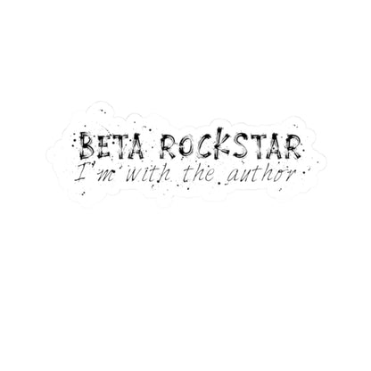 Beta Rockstar I'm With the Author Kiss-Cut Stickers
