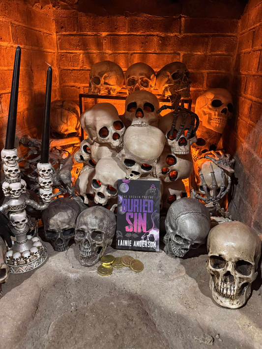 Buried Sin: Book 1 of the First Curse Series. Signed by Lainie Anderson with Swag and coins!