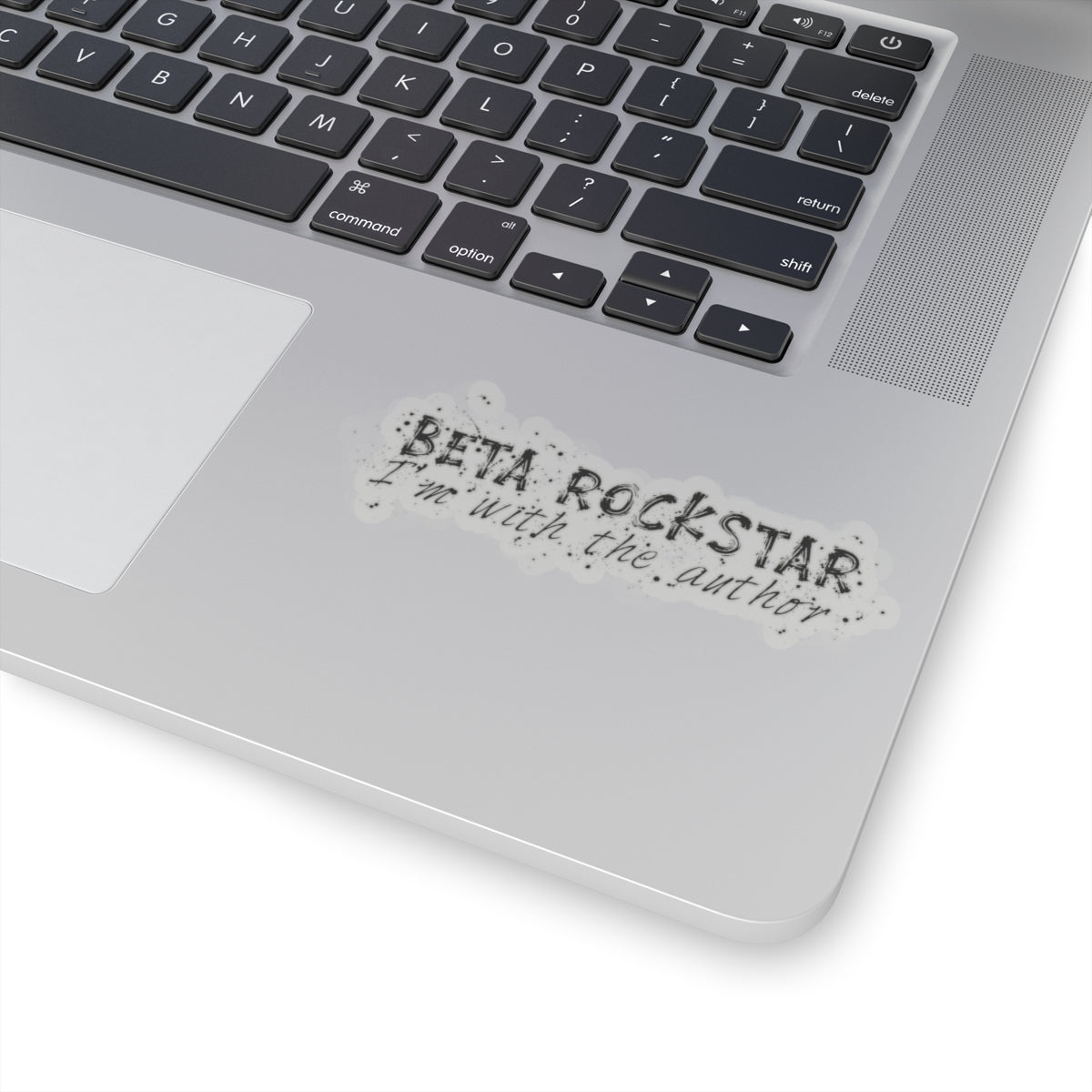 Beta Rockstar I'm With the Author Kiss-Cut Stickers