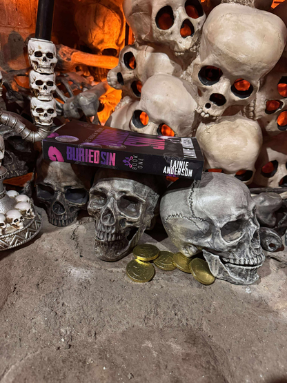 Buried Sin: Book 1 of the First Curse Series. Signed by Lainie Anderson with Swag and coins!