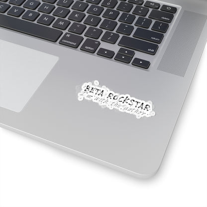 Beta Rockstar I'm With the Author Kiss-Cut Stickers