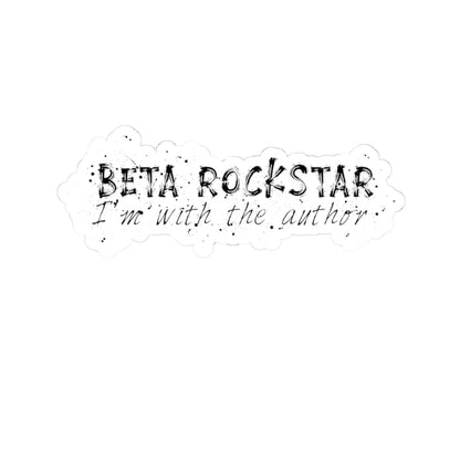 Beta Rockstar I'm With the Author Kiss-Cut Stickers