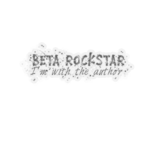 Beta Rockstar I'm With the Author Kiss-Cut Stickers