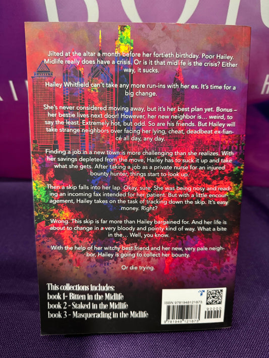 Fanged After Forty Volume 1 Paperback Signed by L.A. Boruff with swag