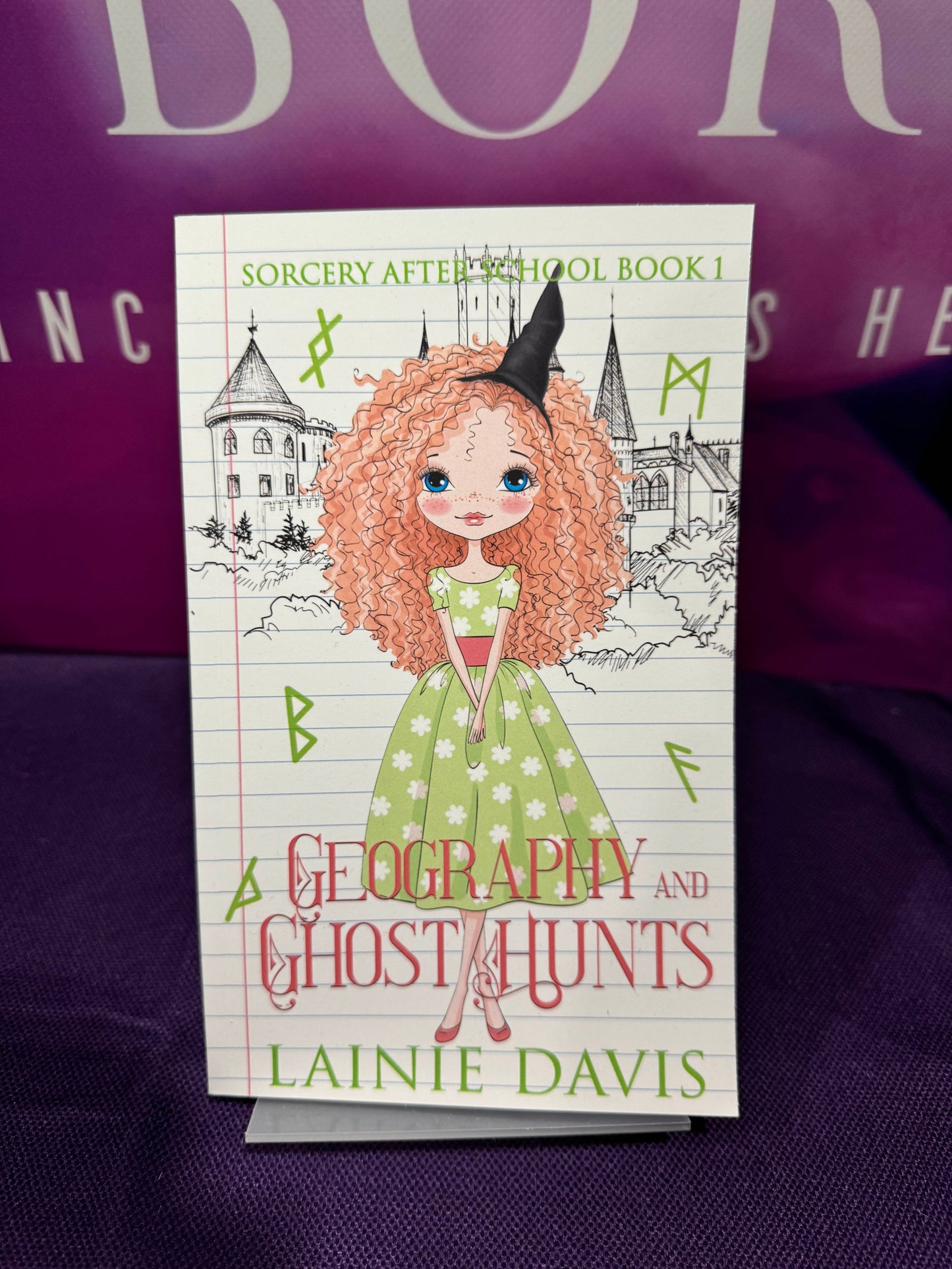 Geography and Ghost Hunts: Sorcery After School Book 1 Paperback Signed by Lainie Davis with swag