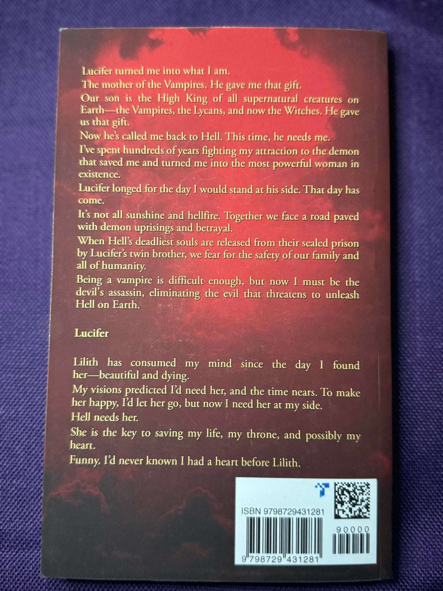 Lucifer's War The Complete Series Paperback Signed by Lainie Anderson with Lia Davis's digital signature and swag pack