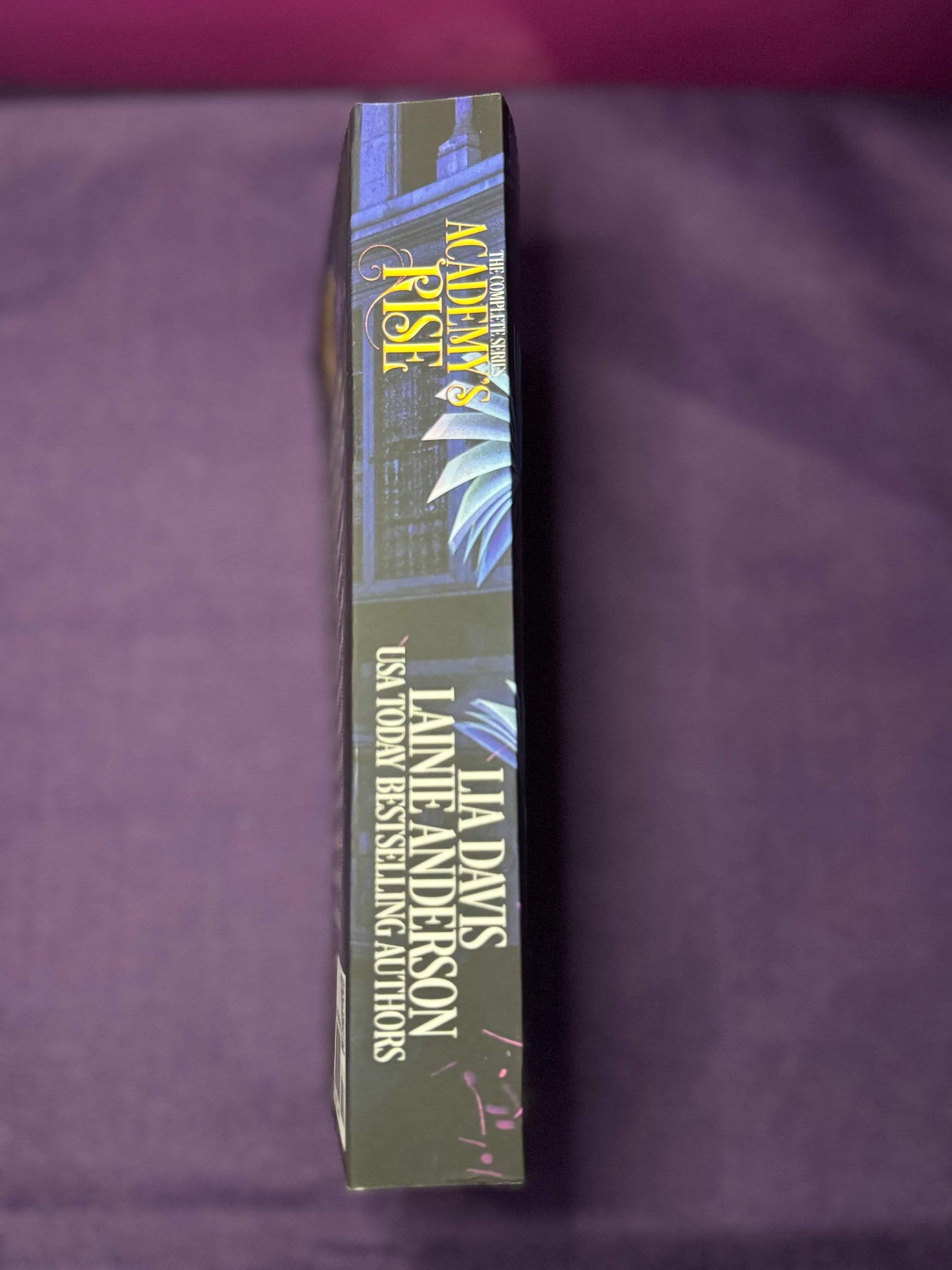 Academy's Rise Complete Series Omnibus Paperback Signed by Lainie Anderson with Lia Davis digital signature with swag pack