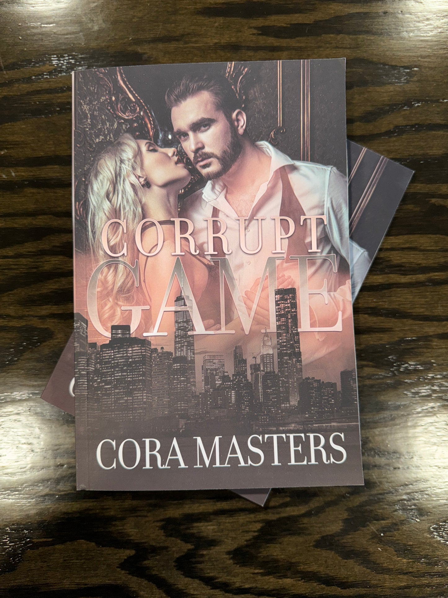 Corrupt Game signed by Cora Masters. An Enemies to Lovers Dark Romance Standalone. With Swag Pack