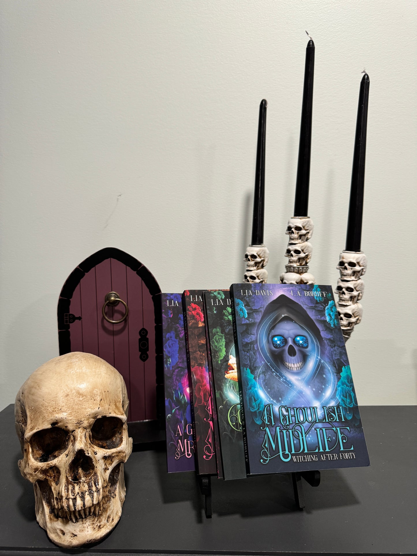 Witching After Forty Books 1-5 Signed by LA Boruff and Lia Davis with swag