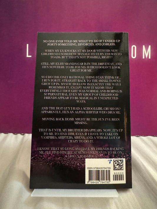 Karma's Spell: Magical Midlife in Mystic Hollow Book 1 Paperback Signed by L.A. Boruff with Swag