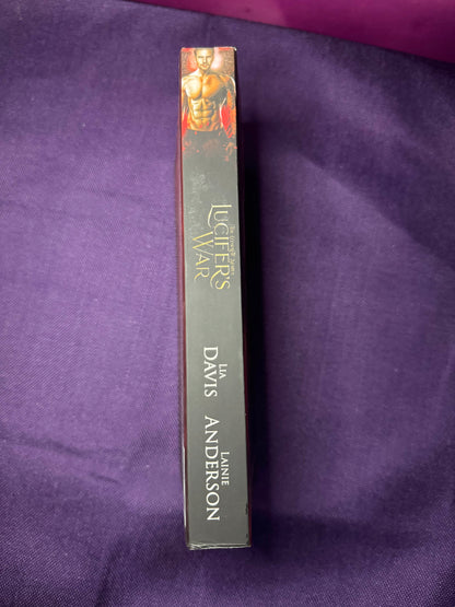 Lucifer's War The Complete Series Paperback Signed by Lainie Anderson with Lia Davis's digital signature and swag pack