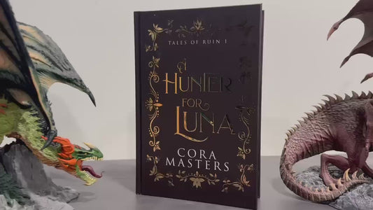 A Hunter For Luna Hardback Special Full Color Edition with swag pack signed by Cora Masters