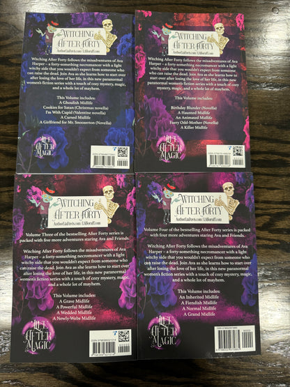 Witching After Forty Volumes 1-4 Signed by L.A. Boruff with swag!!