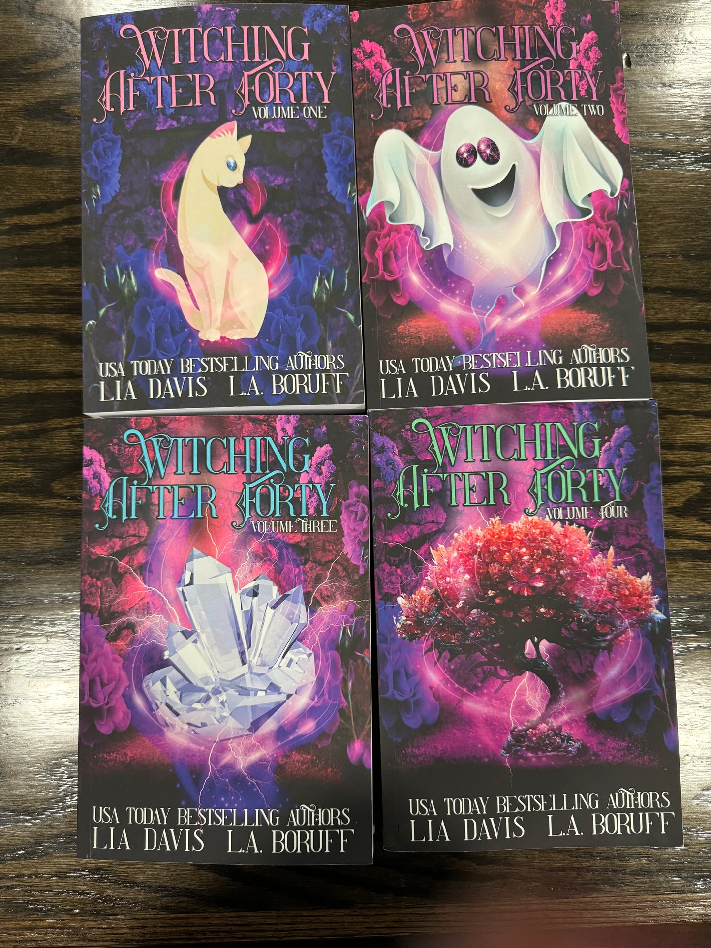 Witching After Forty Volumes 1-4 Signed by L.A. Boruff with swag!!