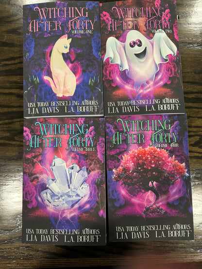 Witching After Forty Volumes 1-4 Signed by L.A. Boruff with swag!!
